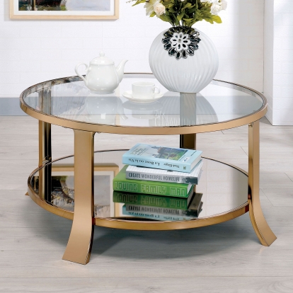 Tammi Champagne Coffee Table Model CM4371C by Furniture of America