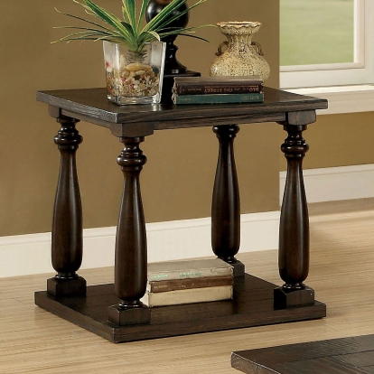 Luan Dark Walnut End Table Model CM4420E by Furniture of America