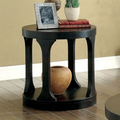 Carrie Antique Black End Table Model CM4422E by Furniture of America