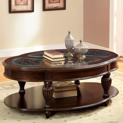 Centinel Dark Cherry Coffee Table Model CM4642C by Furniture of America
