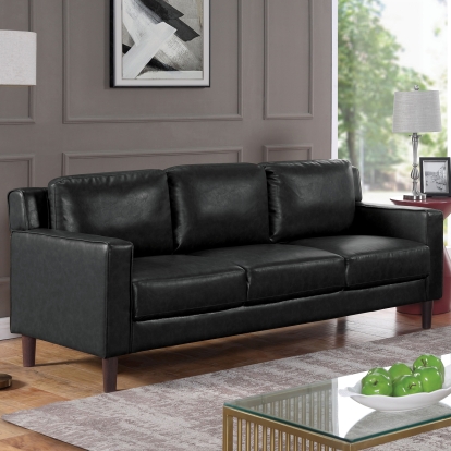 Hanover Black Sofa Model CM6063BK-SF by Furniture of America