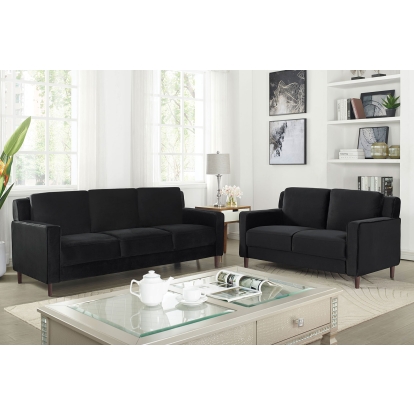 Brandi Black Sofa with Loveseat Model CM6064BK-2PC by Furniture of America