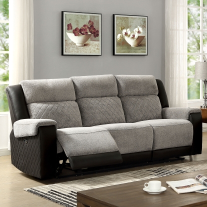 Silverton Black/Gray Power Sofa Model CM6082-SF-PM by Furniture of America