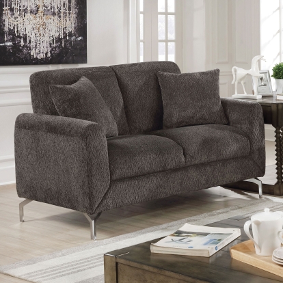 Lauritz Dark Gray Loveseat Model CM6088DG-LV by Furniture of America