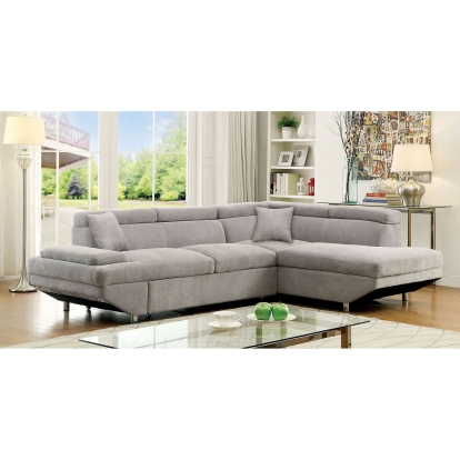 Foreman Gray Sectional Model CM6124GY-SECT-VN by Furniture of America