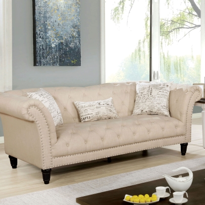 Louella Beige Sofa Model CM6210BG-SF by Furniture of America