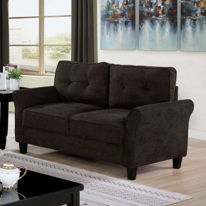 Alissa Brown Loveseat Model CM6213BR-LV by Furniture of America