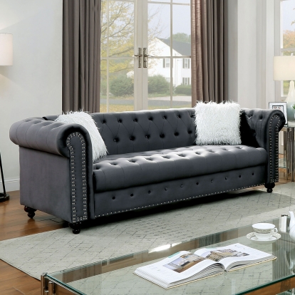 Giacomo Gray Sofa Model CM6240GY-SF-PK by Furniture of America