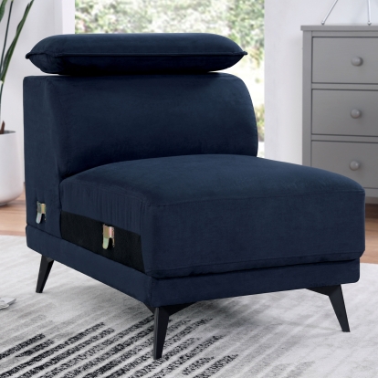 Napanee Navy Armless Chair Model CM6254BL-AC by Furniture of America