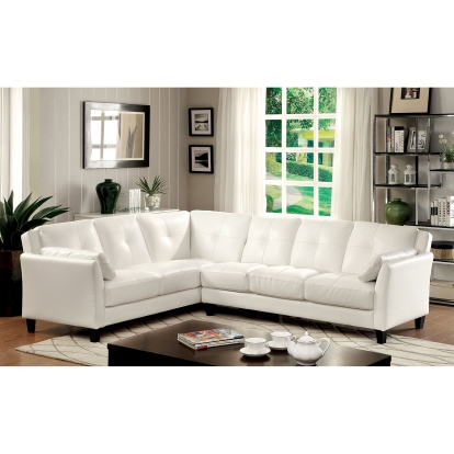 Peever White Sectional Model CM6268WH-SET by Furniture of America