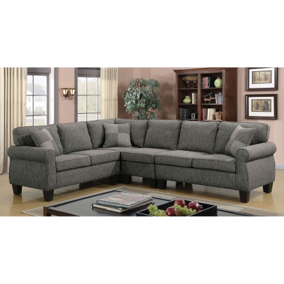 Rhian Dark Gray Sectional Model CM6329GY-SECT-VN by Furniture of America