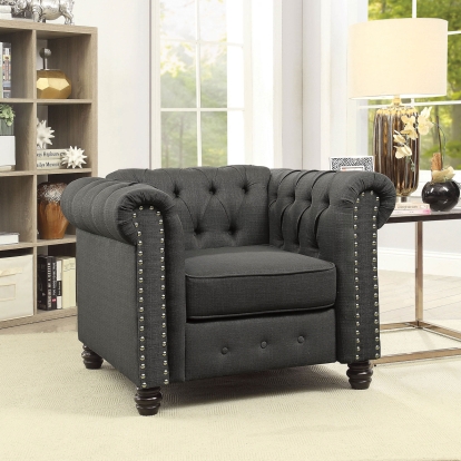 Winifred Gray Chair Model CM6342GY-CH-PK by Furniture of America