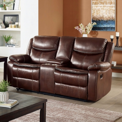 Jeanna Brown Loveseat Model CM6343-LV by Furniture of America