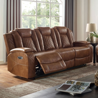 Alexia Brown Power Sofa Model CM6346-SF by Furniture of America