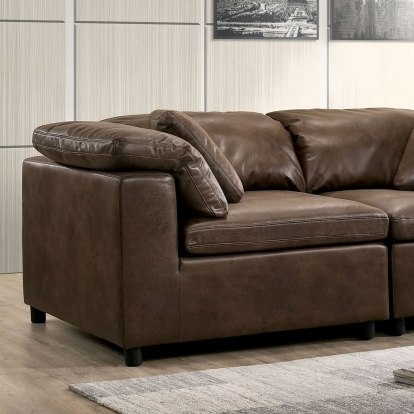 Tamera Brown Corner Chair Model CM6472-CNR by Furniture of America