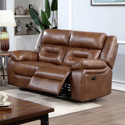 Giles Brown Power Loveseat Model CM6486BR-LV-PM by Furniture of America