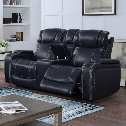 Zephyr Navy Power Loveseat Model CM6488NV-LV-PM by Furniture of America