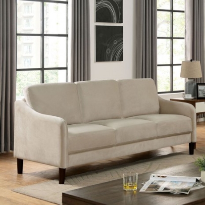 Furniture of America Kassel Contemporary Flannelette Beige Sofa Model CM6496BG-SF