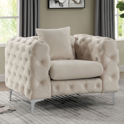 Sapphira Beige Chair Model CM6498BG-CH-PK by Furniture of America