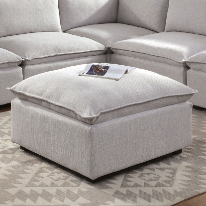 Arlene Light Gray Ottoman Model CM6547-OT by Furniture of America