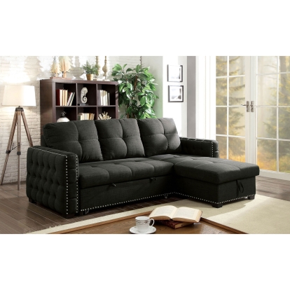 Demi Dark Gray Sectional Model CM6562-SECT by Furniture of America