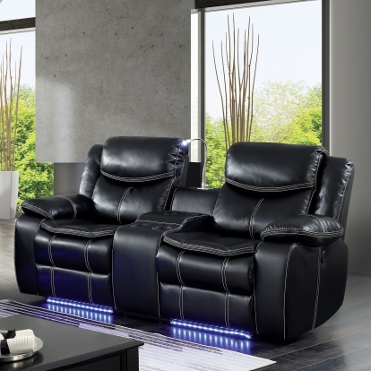 Sirius Black Power Loveseat Model CM6567-LV by Furniture of America