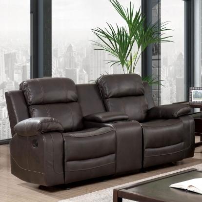 Pondera Dark Brown Loveseat Model CM6568-LV by Furniture of America