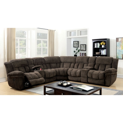 Irene Brown Sectional Model CM6585BR-SECT by Furniture of America