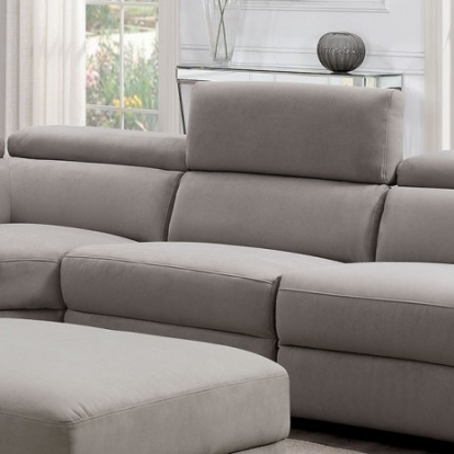 Furniture Of America Josef Contemporary Fabric, Solid Wood, Others Gray Armless Chair | CM6645-AC
