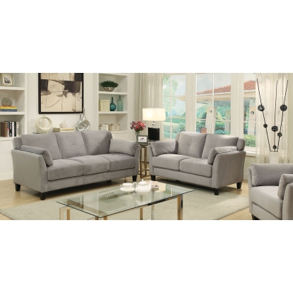 Ysabel Warm Gray Sofa with Loveseat Model CM6716GY-2PC by Furniture of America