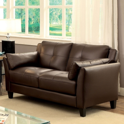 Ysabel Brown Loveseat Model CM6717BR-LV-PK by Furniture of America
