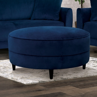 Kediri Navy Round Ottoman Model CM6734NV-OT by Furniture of America