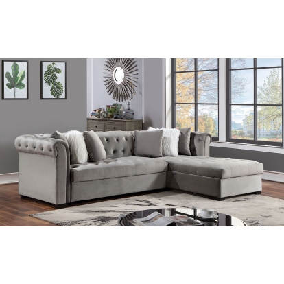 Alessandria Gray Sectional Model CM6743GY-SECT by Furniture of America