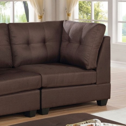 Furniture Of America Pencoed Transitional Linen-Like, Solid Wood, Others Brown Corner Chair | CM6957BR-CNR