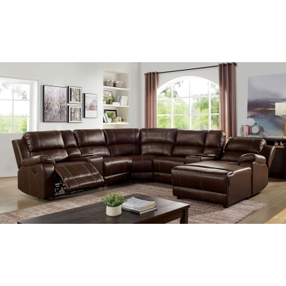 Jessi Brown Sectional Model CM6970-SECT by Furniture of America