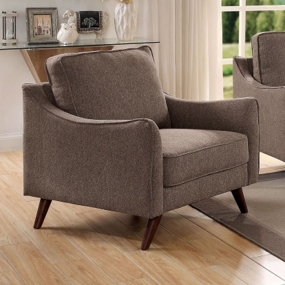 Maxime Light Brown Chair Model CM6971BR-CH by Furniture of America