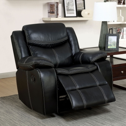 Gatria Black Glider Recliner Model CM6981-CH by Furniture of America