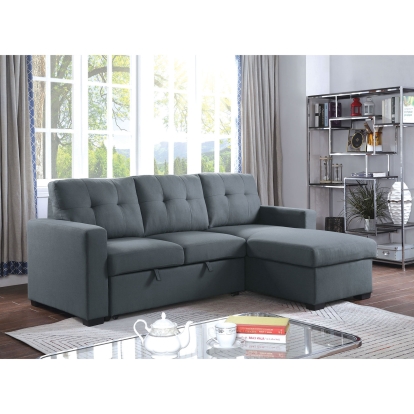 Jacob Dark Gray Sectional Model CM6985DG-SECT by Furniture of America