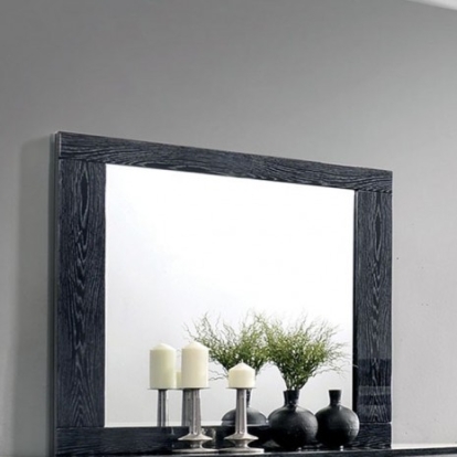 Furniture of America Carlie Contemporary Metal Solid with Wood Black Mirror Model CM7049BK-M