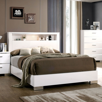 Malte White Queen Bed Model CM7049WH-Q-BED by Furniture of America