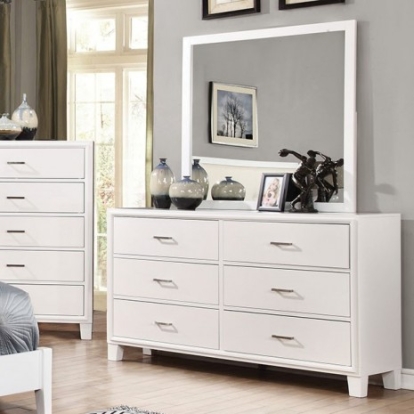 Furniture of America Enrico Transitional Solid with Wood White Dresser Model CM7068WH-D