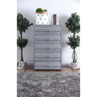 Mccredmond Hand Brushed Silver Chest Model CM7075C by Furniture of America