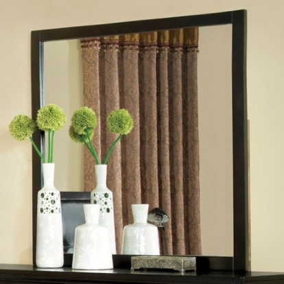 Furniture of America Enrico Contemporary Solid with Wood Veneer Espresso Mirror Model CM7088M