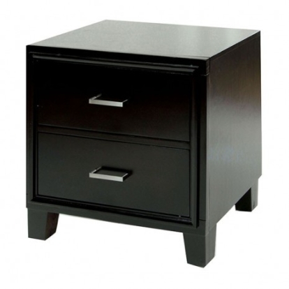 Furniture of America Enrico Contemporary Solid with Wood Veneer Espresso Night Stand Model CM7088N