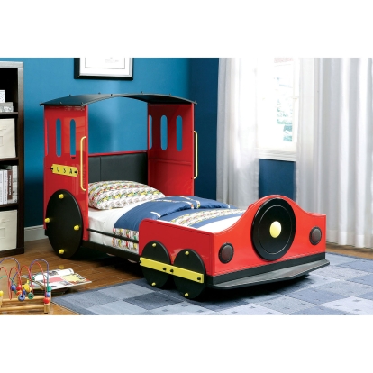 Retro Express Red/Black Twin Bed Model CM7106 by Furniture of America