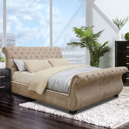 Noemi Mocha Queen Bed Model CM7127Q-BED-VN by Furniture of America