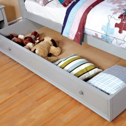 Furniture Of America Diane Transitional Solid Wood, Paper Veneer, Others Gray Trundle | CM7158GY-TR-VN