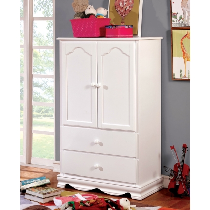 Dani White Armoire Model CM7159WH-AR-VN by Furniture of America