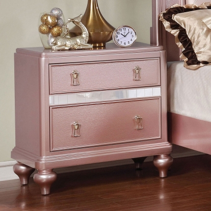 Ariston Rose Gold Night Stand Model CM7170RG-N by Furniture of America