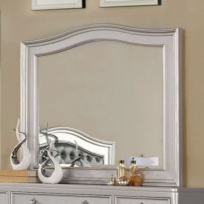Furniture of America Ariston Contemporary Solid with Wood Veneer Silver Mirror Model CM7171SV-M
